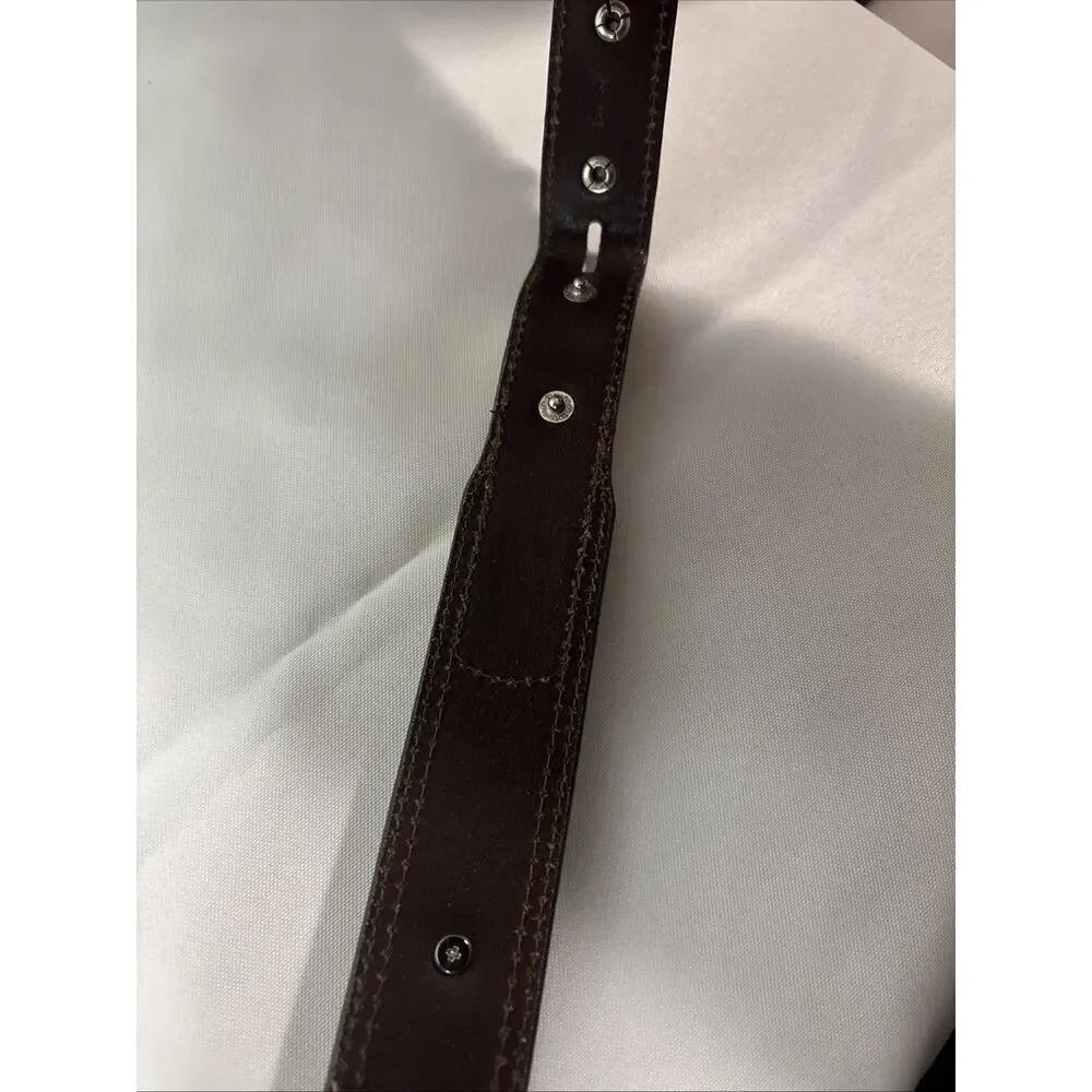 3D Belt Co Youth Boys 26 Hair On Hide Western Belt Strap Cross Conchos No Buckle